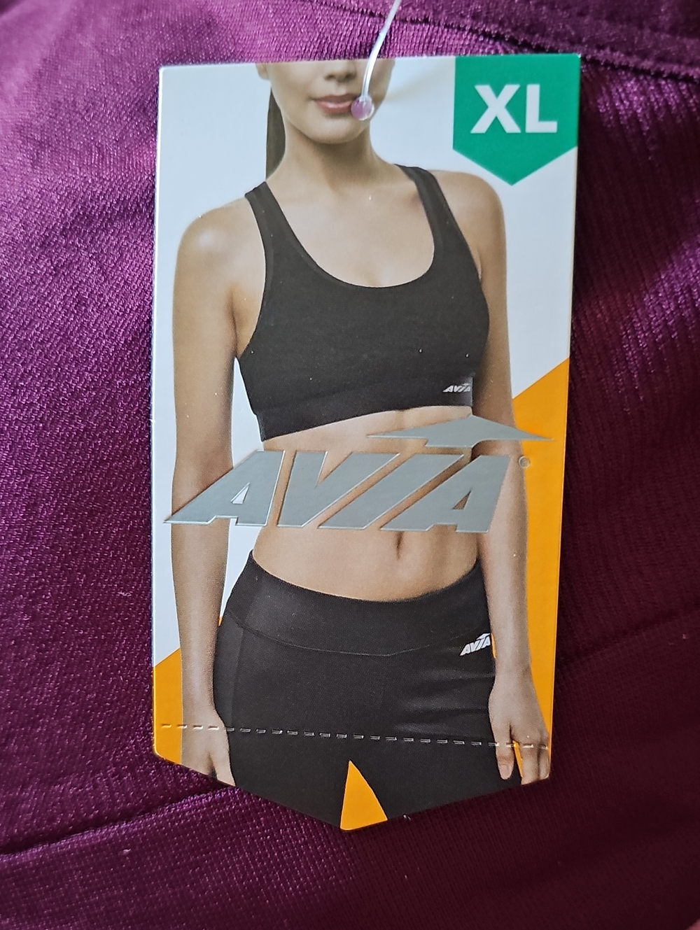 Avia Seamless Racerback Bra Purple Size XL 16-18 Purple New - Picture 2 of 9